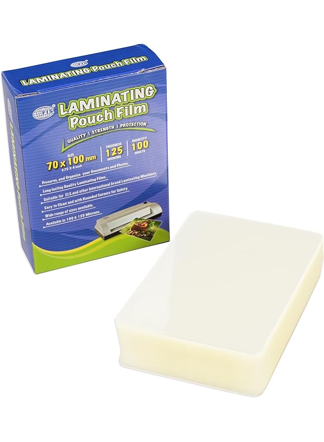 erorex Laminating Pouch Film Size 70X100Mm 125 Micron Thickness 100 Sheets Rounded Corners Fslm70100 - Image 3
