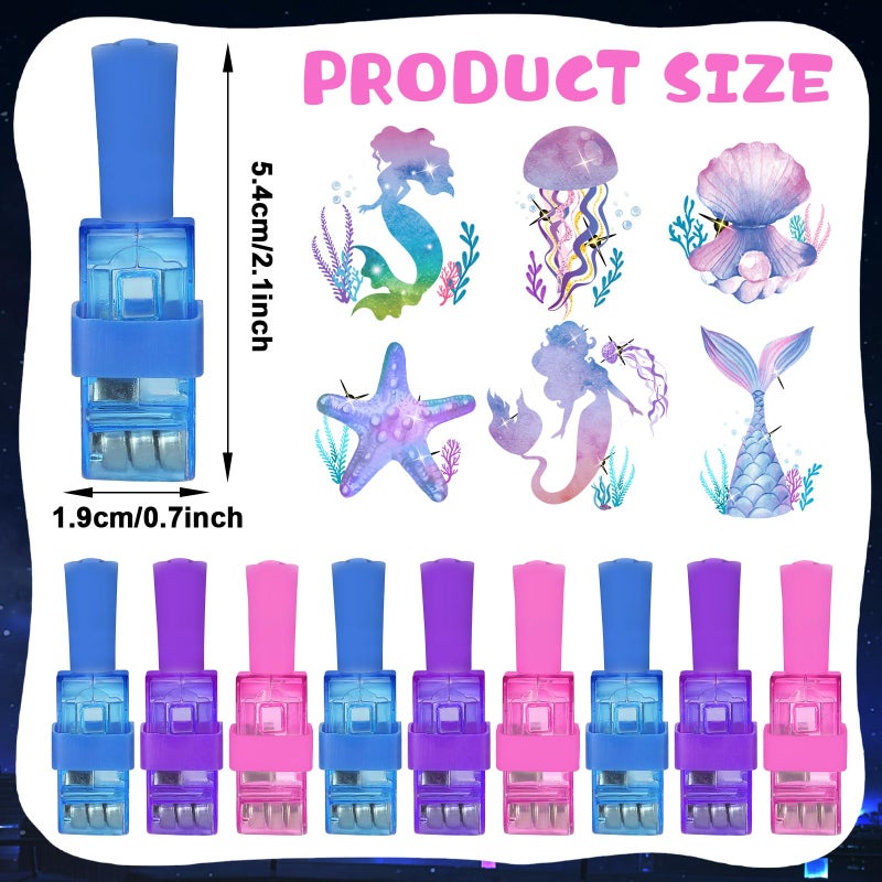 Oitnlaughter 36Pcs Mermaid LED Finger Lights Mermaid Party Favors Glow in the Dark Light Up Finger Lights Ocean Themed Toys Bulk for Under The Sea Birthday Party Goodie Bag Stuffer Birthday Gifts Classroom Prize - Image 2