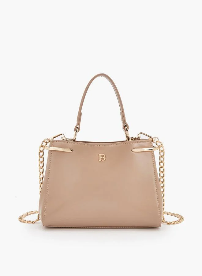 Solid Crossbody Bag With Chain Strap