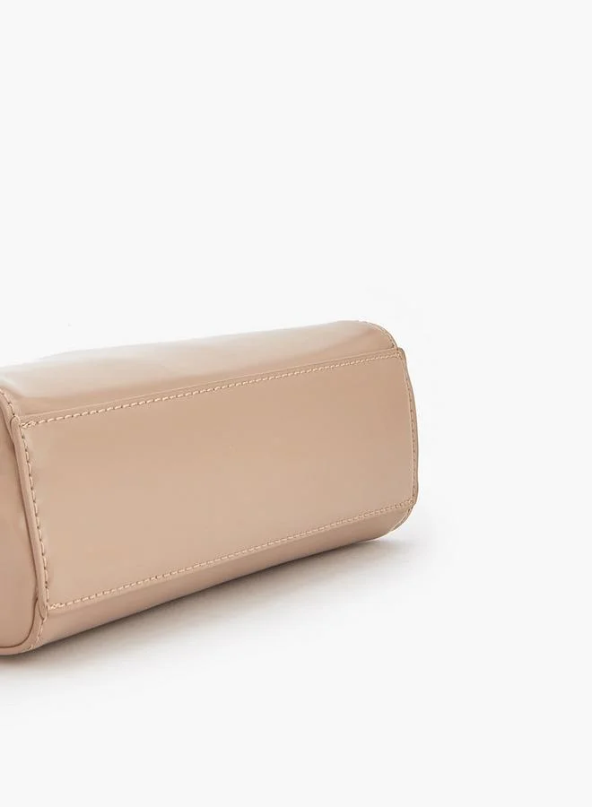Flora Bella By Shoexpress NUDE Solid Crossbody Bag With Chain Strap for Women | Best Price UAE