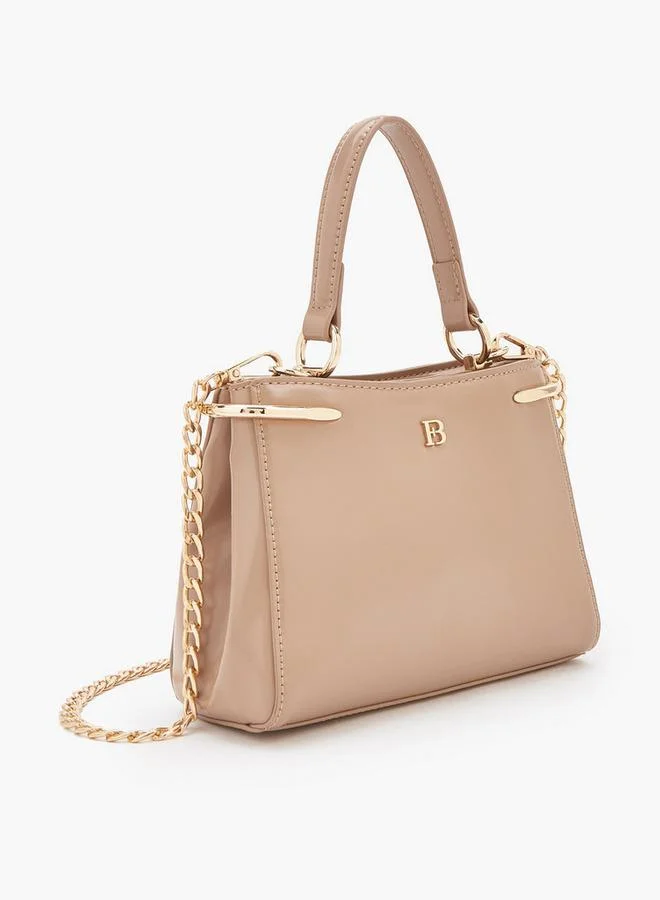 Flora Bella By Shoexpress NUDE Solid Crossbody Bag With Chain Strap for Women | Best Price UAE