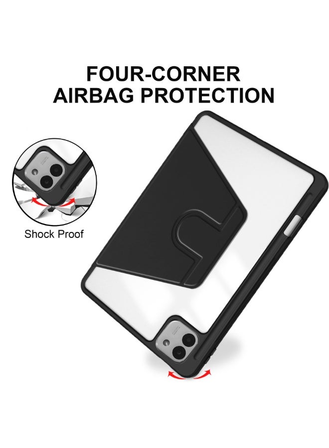 general Case for Honor MagicPad 3 13.3-inch (2025) Tablet Leather Case with Auto Wake/Sleep, 360° Rotating Stand Acrylic Clear Back Cover Built-in Pencil Holder - Image 5