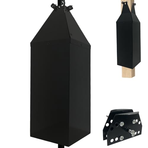 Pirateant 244Inch Metal Squirrel Baffle Adjustable Opening Size for Up to 4x4 Inch Wide Wooden Post Squirrel Baffle for Bird Feeders Without Removing Bird Feeder Poles Or Shepherds Hooks - Image 1