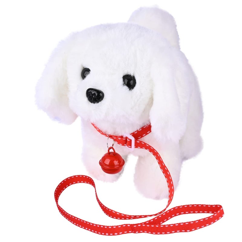 WorWoder Plush Bichon Frise Toy Puppy Electronic Interactive Pet Dog Walking Barking Tail Wagging Stretching Companion Animal for Kids Bichon Frise - Image 2