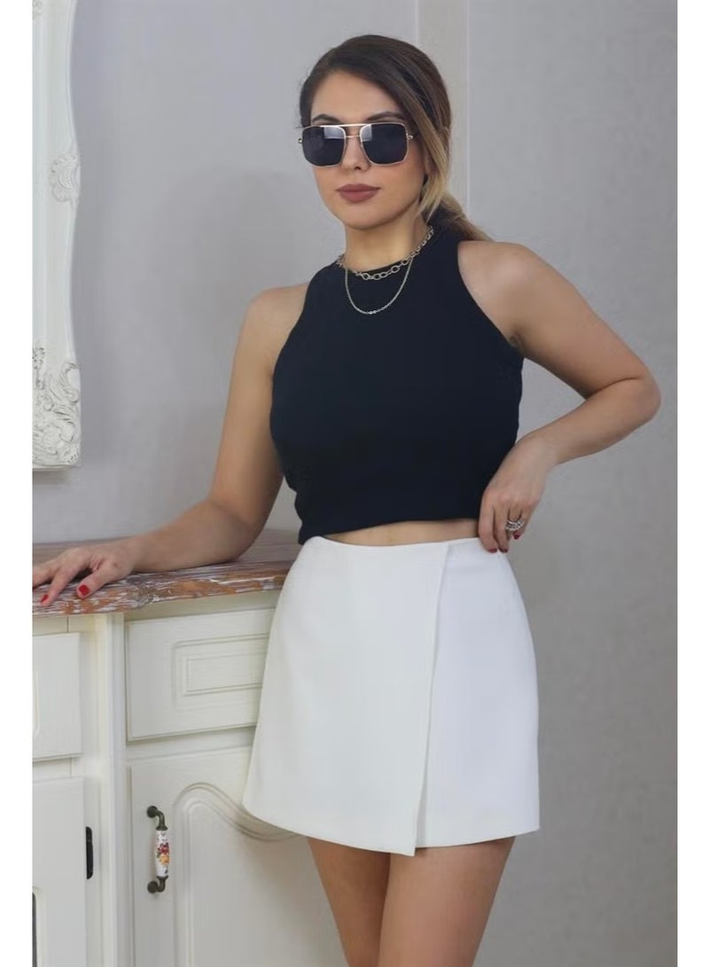 Ritnice Women's Ecru Shorts Skirt - Image 1