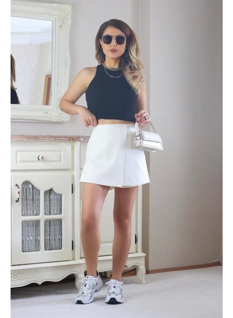 Ritnice Women's Ecru Shorts Skirt - Image 3