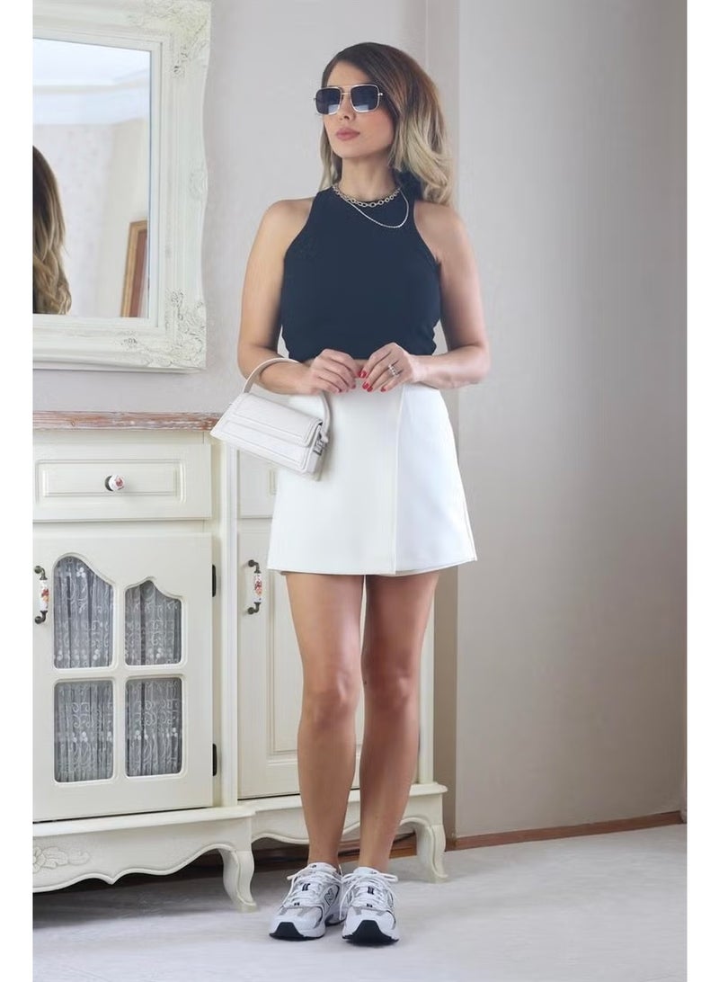Ritnice Women's Ecru Shorts Skirt - Image 2