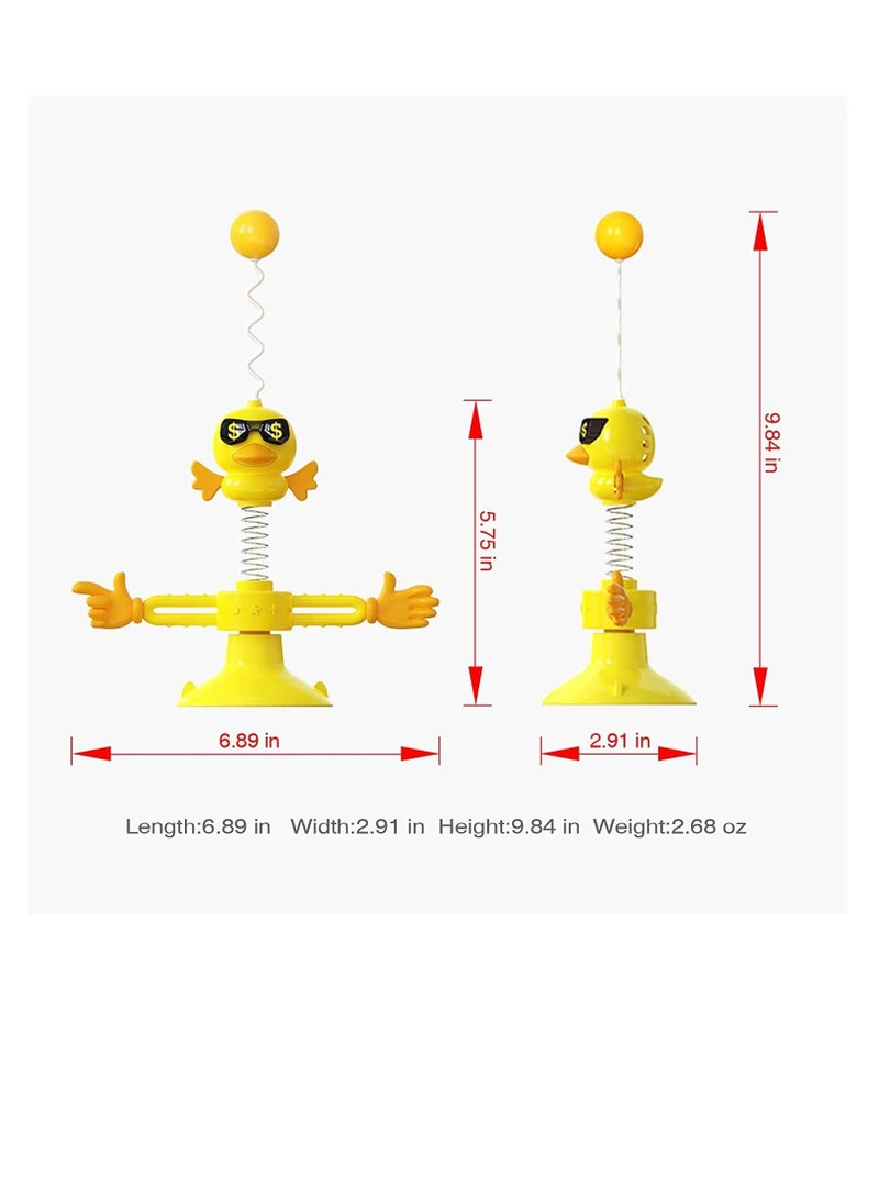 Excefore Automatic Cat Stick, Interactive Automatic No-Electronic Move for Indoor Cats, with Catnip Ball Kittens Teaser Stick and Ball, Turntable Windmill Tumbler Fighting Cat Stick, Cat Toys Kitten Toy Cats - Image 5