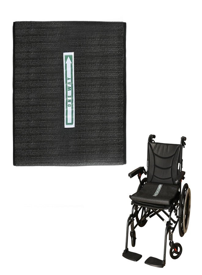 EHUCONELDEX One Way Transfer Support Cushion, Non Slip Tubular Pad for Fall Prevention in Chair & Wheelchair, Elderly/Disabled Assistance, 17"x17" (Black-Without Handles) - Image 1