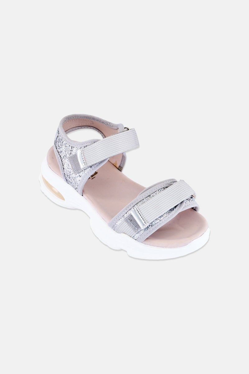 Xti Kids Girl Gilletteg Velcro Closure Sandals, Grey - Image 1