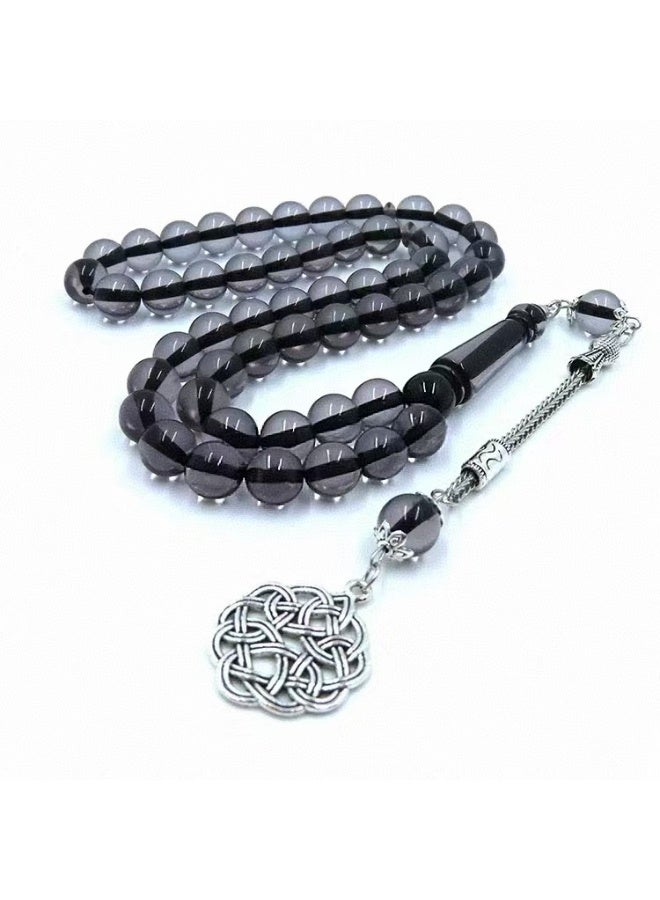 NIBEMINENT 51 Muslim Prayer Beads Transparent Black/10mm