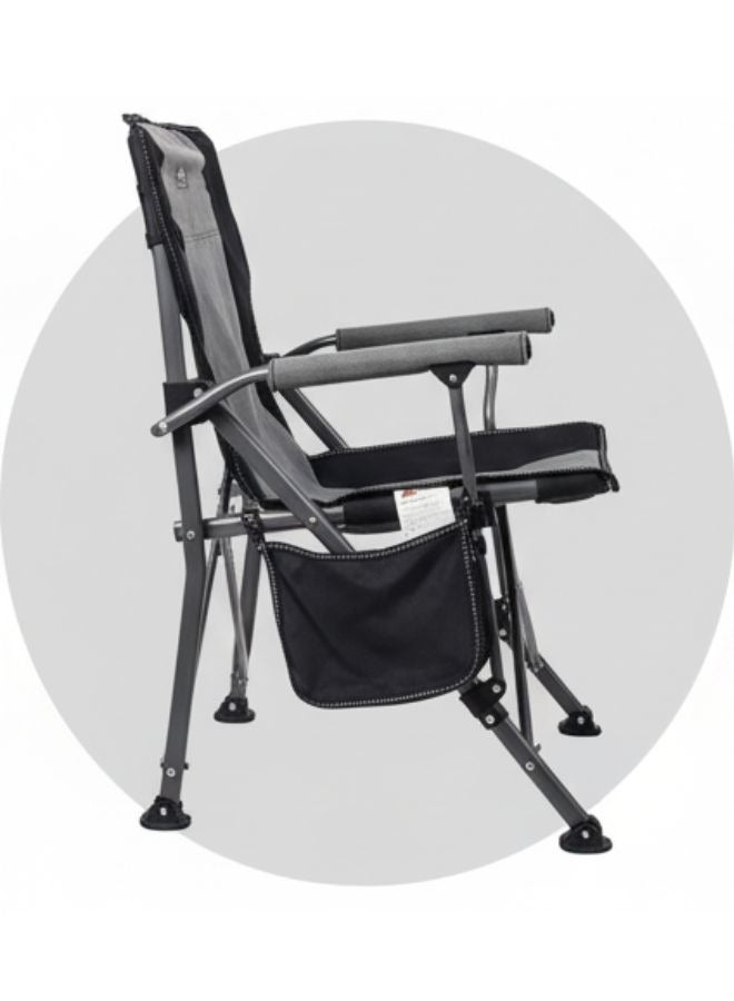 SMARTX Outdoor Portable Camping Chair Lightweight Folding Camping Chair Heavy Duty Support 145KG High Back Padded Lawn Chair with Arm Rest Cup Holder and Portable Carrying Bag Oxford Fabric Iron Frame Fishing Chair - Image 5