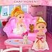 Doloowee Dolls House for Girls Toys 4 Stories 10 Rooms Dollshouse with 2 Princesses Slide Accessories Playset for Toddler Playhouse Gift for for 3 4 5 6 7 8 Year Old Girls Toys - Image 3