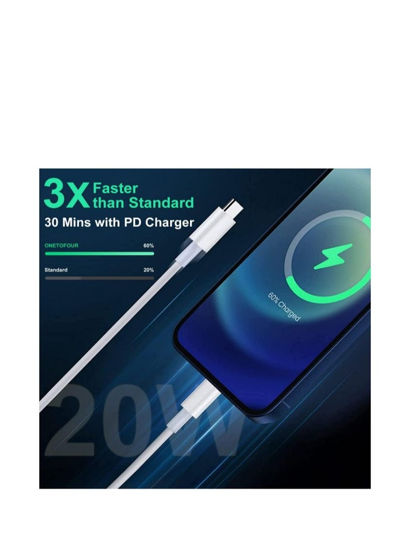 USB Type-C Compatible USB Type-C lightning rod for iPhone 12 Pro Max/12/11 Pro/X/XS/XR/8 Plus/AirPods Pro, power harness (2m)