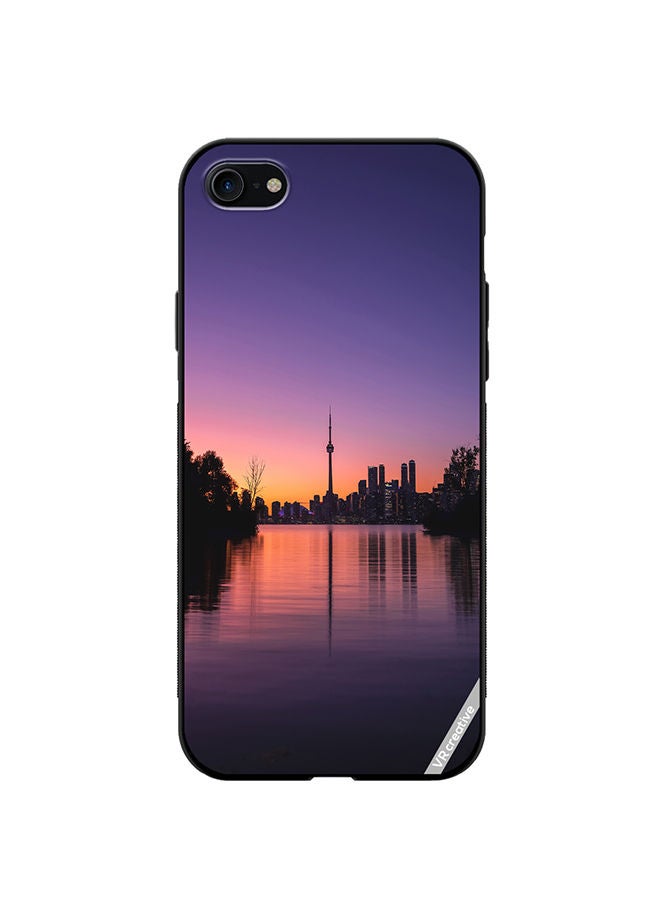 VR CREATIVE Protective Case Cover For Apple iPhone SE (2022) City Sunrise Design Multicolour - Image 1