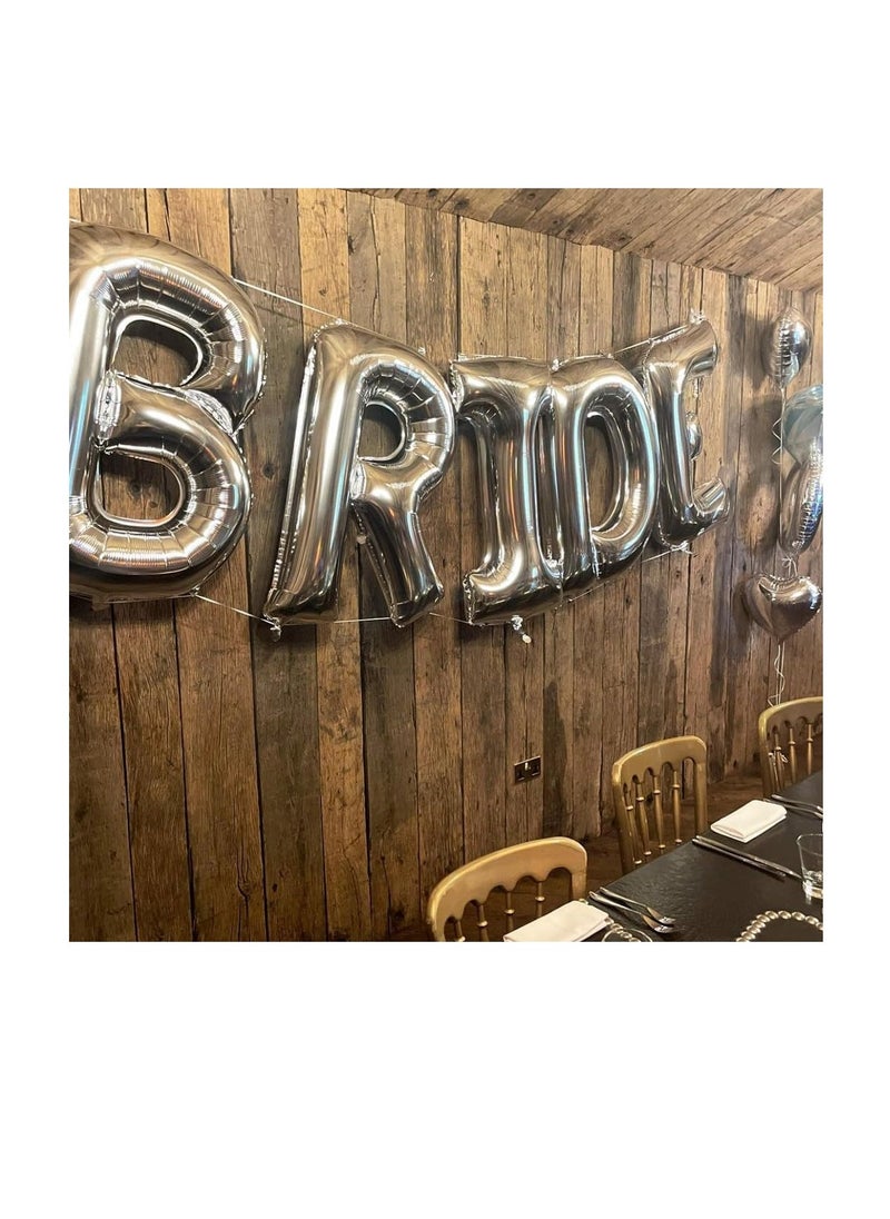 Party with Emma Silver Letter A to Z Balloons 32 inch Large Alphabet Balloons Silver Helium Foil Letter Balloon Banner for Birthday Party Anniversary Wedding Decoration (Silver-C)  - Image 2