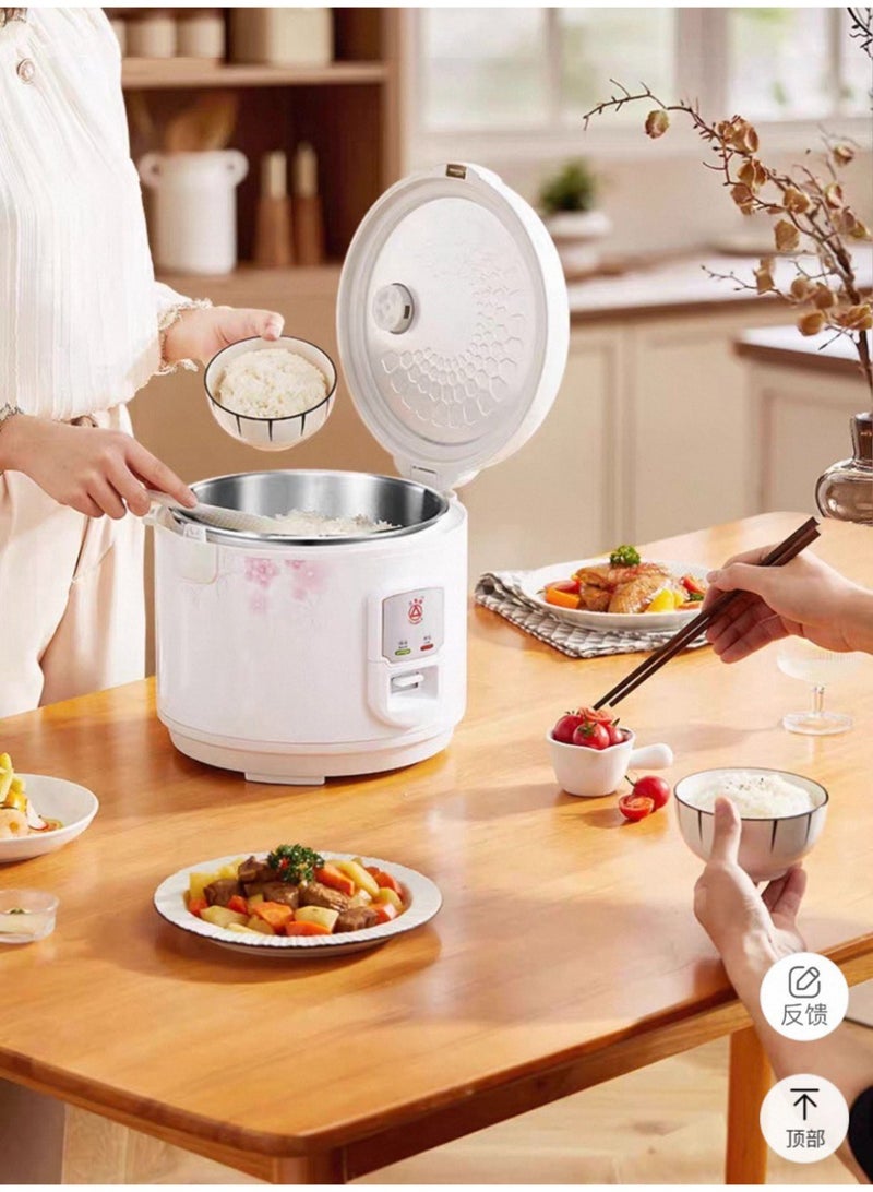 Electric rice cooker 3-liter capacity, practical and easy to use.  pot is easy to clean and disassemble. It comes with a spoon, measuring cup, and strainer for steaming vegetables. High-quality design for heat retention. - Image 2