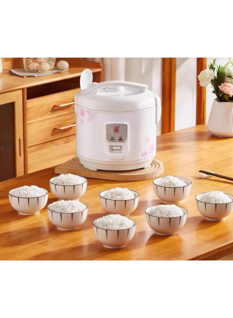 Electric rice cooker 3-liter capacity, practical and easy to use.  pot is easy to clean and disassemble. It comes with a spoon, measuring cup, and strainer for steaming vegetables. High-quality design for heat retention. - Image 4