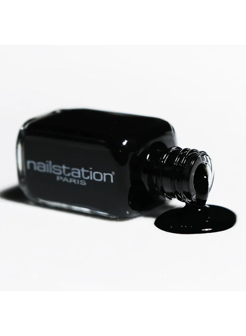 Nailstation Nailstation | black hole | Black Halal Breathable and Water Permeable Nail Polish