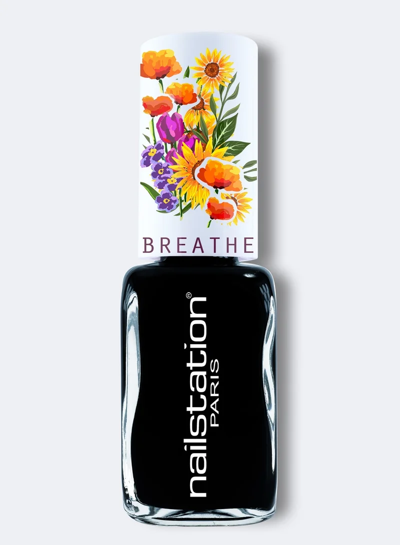 Nailstation Nailstation | black hole | Black Halal Breathable and Water Permeable Nail Polish