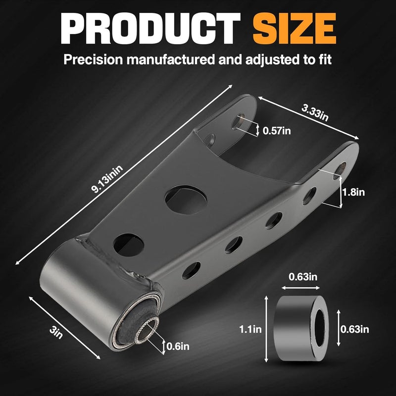 WEILEITE 2-3 Inch Suspension Rear Drop Lowering Shackles Kit for Chevy Silverado GMC Sierra 1500 1999-2019 - Image 5