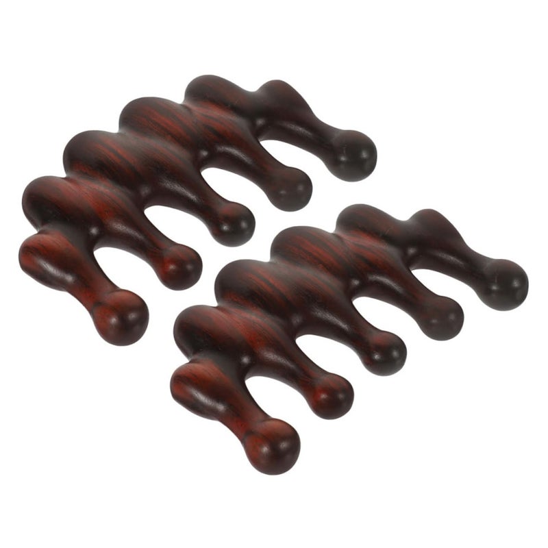 Wood Hair Comb 2pcs Small Wide Tooth Natural Scalp Massager for Men and Women Hair Care and Head Massage - Image 1