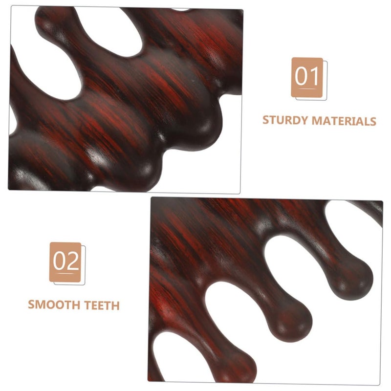 Wood Hair Comb 2pcs Small Wide Tooth Natural Scalp Massager for Men and Women Hair Care and Head Massage - Image 4