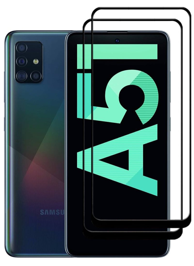 ACLIX 2 Pieces Antistatic ESD Dustproof Premium Quality High Definition Tempered Glass Screen Protector Designed For Samsung Galaxy A51 - Image 1