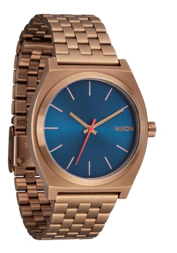 NIXON Time Teller A045-100m Water Resistant Men's Analog Fashion Watch (37mm Watch Face, 19.5mm-18mm Stainless Steel Band) - Image 1