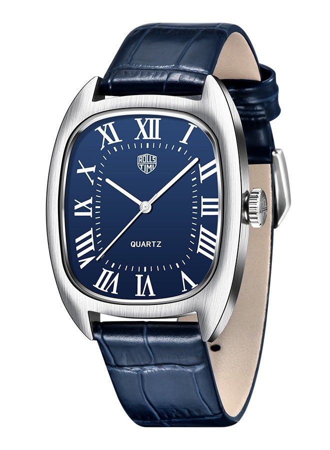 رولستيمي ساعة كوارتز عصرية للرجال ، تصميم قرص كلاسيكي ملفت للنظر ، حركة كوارتز في 31 ، مزودة بحزام من جلد البولي يوريثان ، أنيق وأنيق ، آر تي 7904 - Image 1