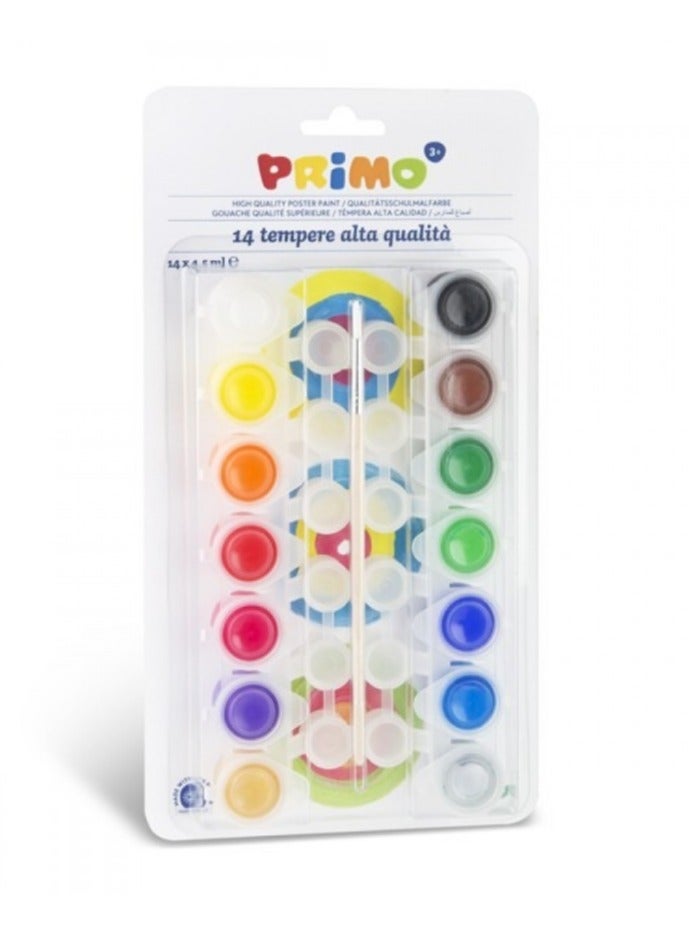 Primo 14 Color Watercolor Brush Set