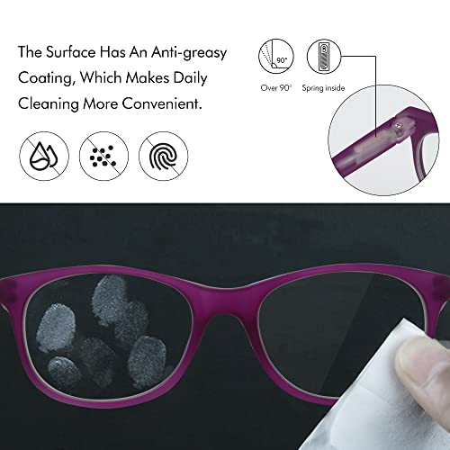ZENOTTIC Kids Blue Light Blocking Glasses Anti Glare Lens Lightweight Frame Computer Eyeglasses for Boys and Girls (Purple3) - Image 4
