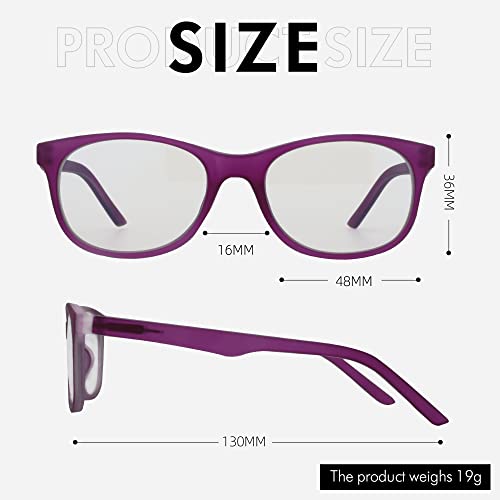 ZENOTTIC Kids Blue Light Blocking Glasses Anti Glare Lens Lightweight Frame Computer Eyeglasses for Boys and Girls (Purple3) - Image 2