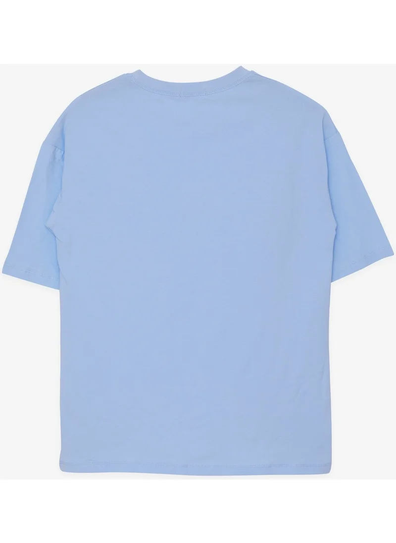 Breeze Boy's T-Shirt Colorful Shoes Printed Age 9-16, Light Blue