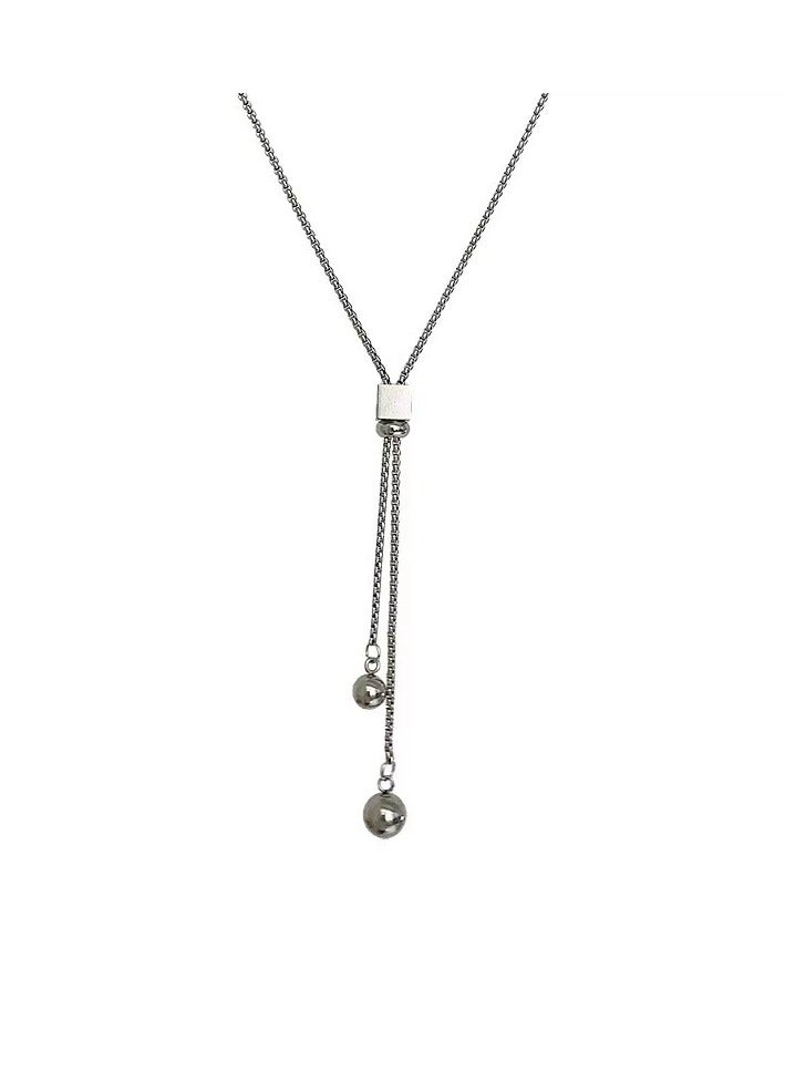 Goolsky Adjustable Long Stainless Steel Chain Necklace for Women – Hip-Hop Streetwear Pendant | Minimalist Edgy T-shirt Sweater Jewelry  - Image 2