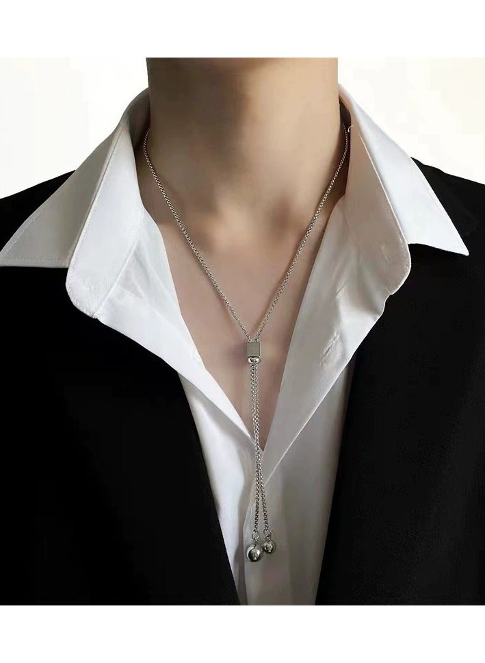 Goolsky Adjustable Long Stainless Steel Chain Necklace for Women – Hip-Hop Streetwear Pendant | Minimalist Edgy T-shirt Sweater Jewelry  - Image 1