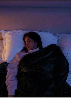 Neyam Neyam 100% polyester winter blanket. Size 200X150 - Soft and comfortable velvet blanket, dual colours. In grey  - Image 4