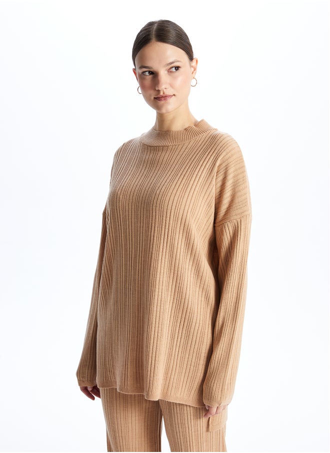 LC WAIKIKI Half Turtleneck Regular Long Sleeve Women's Tricot Tunic  - Image 2