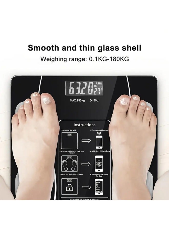 KUYING High Precision Digital BMI Intelligent Electronic Body Weight Scale Black  - Image 4