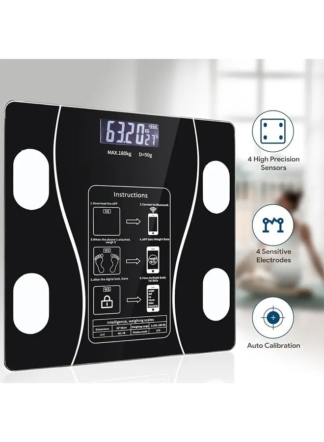 KUYING High Precision Digital BMI Intelligent Electronic Body Weight Scale Black  - Image 3