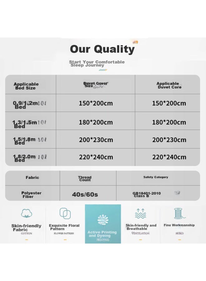 Avivi Aiwei Single Duvet Cover, Brushed Fabric, Skin-friendly, For Dormitory, Single Bed, 1.5 Meters, Xiaomengya, 150*200cm - Image 1
