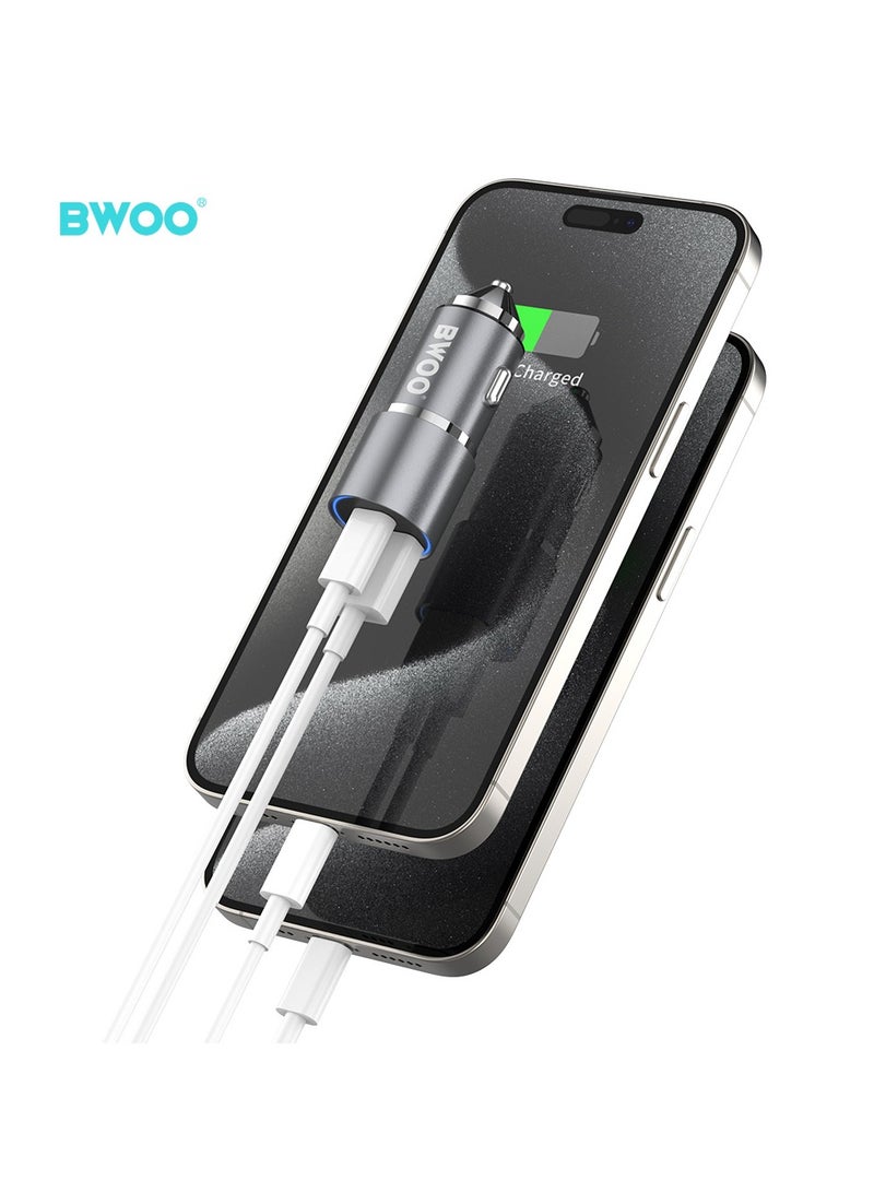 BWOO Pd 20W + Qc 18W Dual Port Car Charger - Image 4