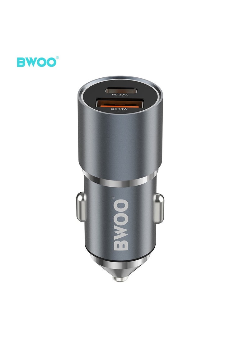 BWOO Pd 20W + Qc 18W Dual Port Car Charger - Image 2
