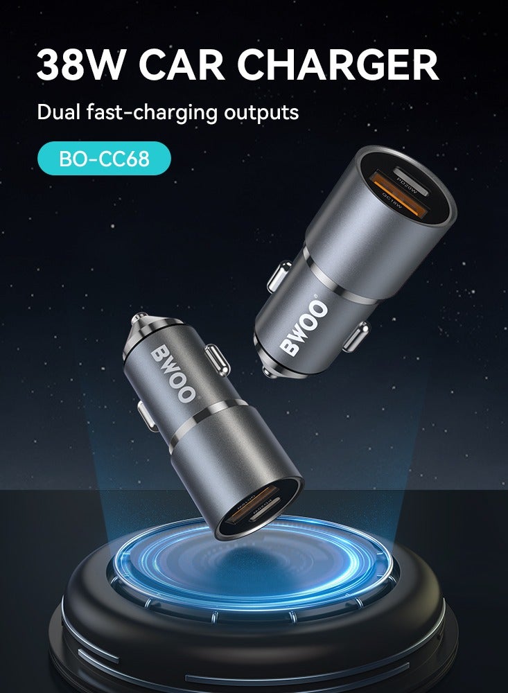 BWOO Pd 20W + Qc 18W Dual Port Car Charger - Image 5