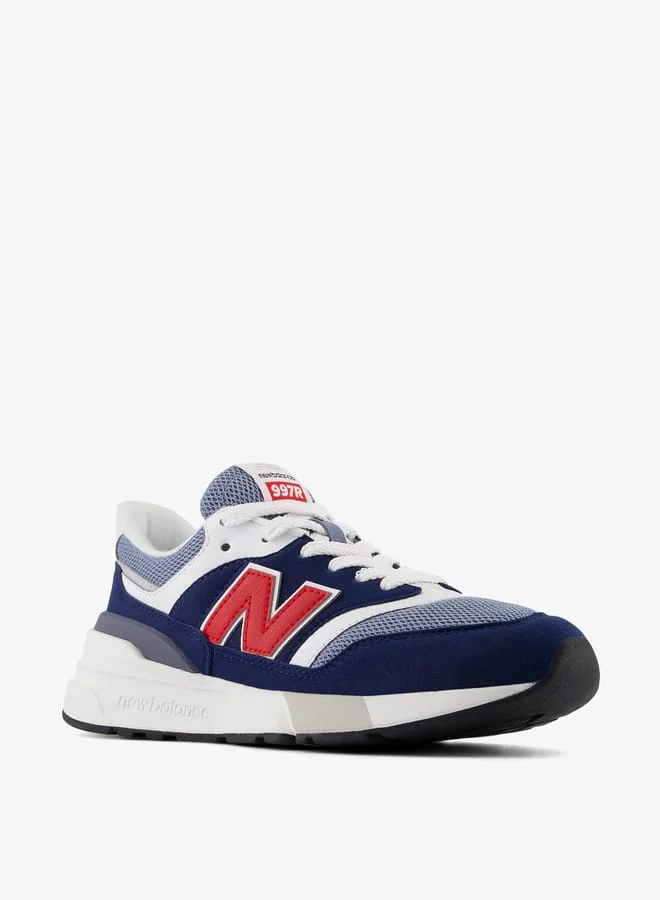 New Balance Boys' Logo Detail Sneakers with Lace-Up Closure