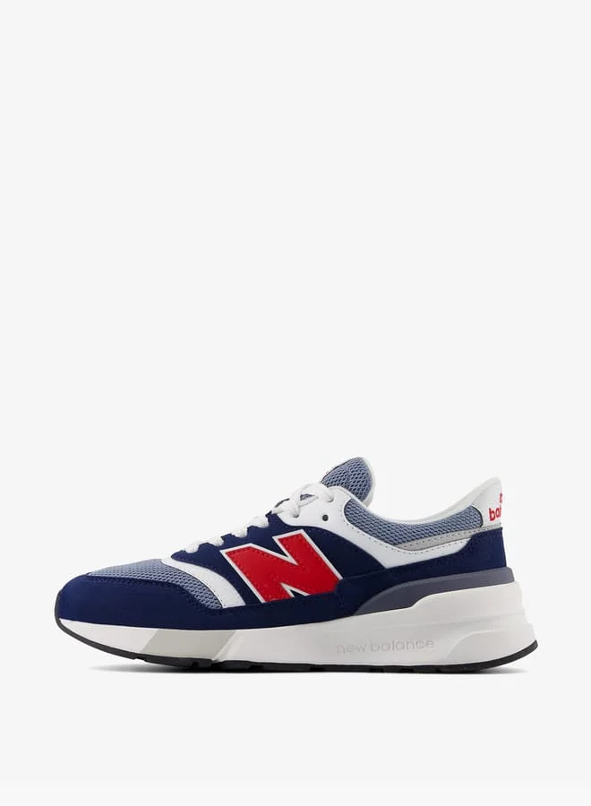 New Balance Boys' Logo Detail Sneakers with Lace-Up Closure