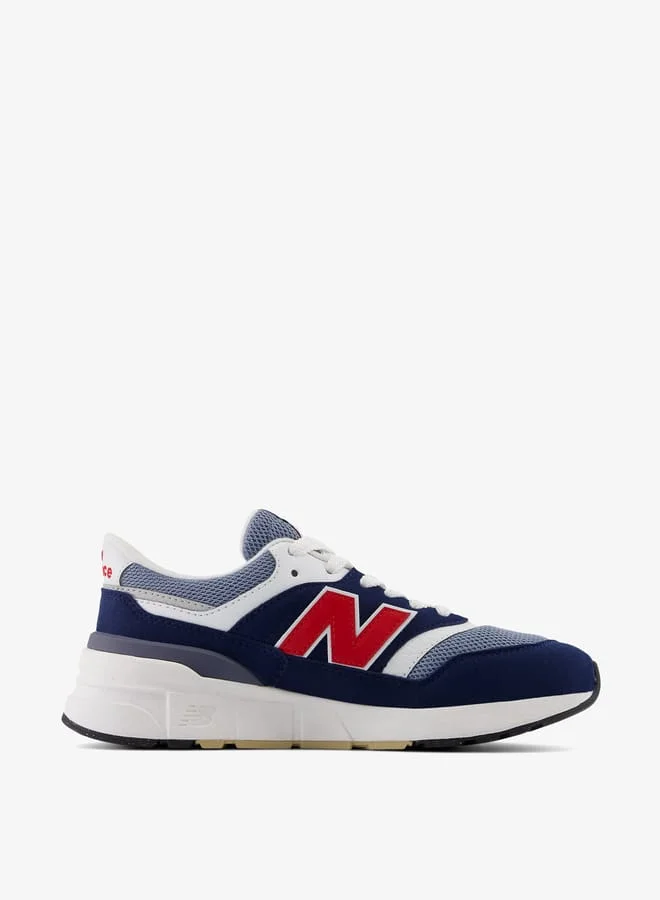 New Balance Boys' Logo Detail Sneakers with Lace-Up Closure