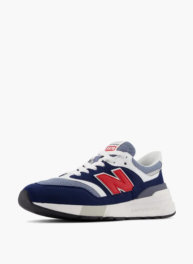 New Balance Boys' Logo Detail Sneakers with Lace-Up Closure