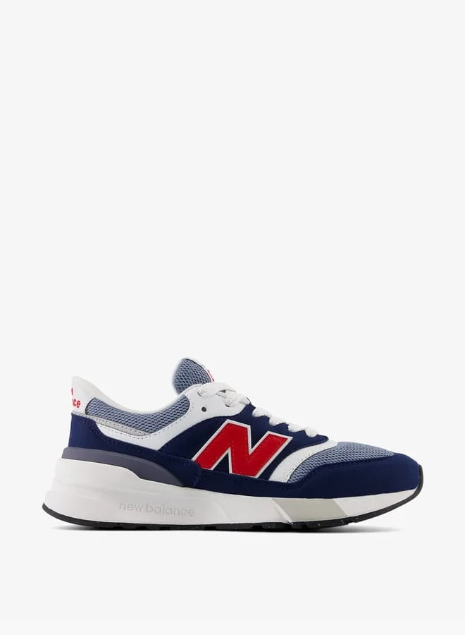 New Balance Boys' Logo Detail Sneakers with Lace-Up Closure