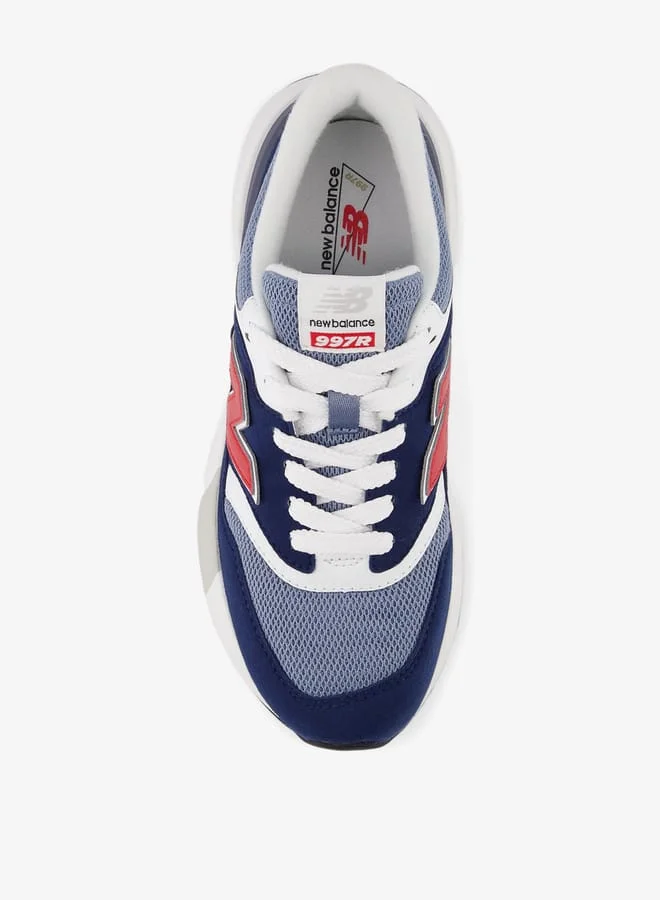 New Balance Boys' Logo Detail Sneakers with Lace-Up Closure
